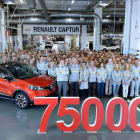 La factoría de Carrocería Montaje de Valladolid fabricó ayer el Renault CAPTUR nº 750.000 desde que arrancara su producción-ICAL