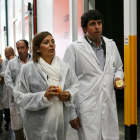 La consejera de Agricultura y Ganadería de la Junta, Milagros Marcos, visita la empresa hortofrutícola Nufri. En la Imagen junto al gerente de la empresa, Ignacio Argiles-ICAL