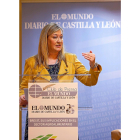 La consejera Pilar del Olmo, durante su intervención en la clausura del Club de Prensa sobre los efectos del Brexit.-J. M. LOSTAU