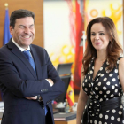 La presidenta de las Cortes, Silvia Clemente, se reúne con el portavoz del Grupo Popular, Carlos Fernández Carriedo-Ical