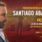 Cartel del acto que presidirá Santiago Abascal en Valladolid. - EP