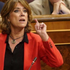 La ministra de Justicia, Dolores Delgado, durante una intervención en el Congreso.-/ JOSE LUIS ROCA