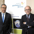 El director general de Calidad y Sostenibilidad Ambiental, José Manuel Jiménez (D), y el director general de la Fundación Gas Natural Fenosa, Martí Solà, inauguran el Seminario 'Quince años de calidad ambiental en Castilla y León'-ICAL