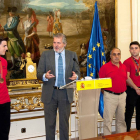 El ministro de Educación, Cultura y Deporte, Íñigo Méndez de Vigo, recibe a los alumnos españoles galardonados en campeonatos WorldSkills 2015, celebrados en la localidad brasileña de Sao Paulo, en los que participan alumnos de Valladolid y Zamora-Ical