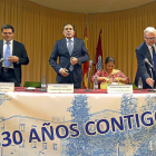 Alberto López, Antonio María Sáez Aguado, Teresa López y Javier Vadillo ayer, durante el acto conmemorativo-ICAL