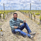Emilio Pita, en su viñedo ecológico de verdejo de la finca La Cantera, situado a pocos metros de la bodega.-ARGICOMUNICACIÓN