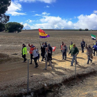 Participantes en la marcha por la Renta Básica por tierras de Medina del Campo.-E. M.