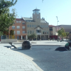 Plaza Mayor de La Cistérniga, donde tuvo lugar la pelea esta noche.- D.V.