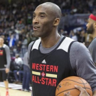 Kobe Bryant, en el entrenamiento del equipo del Oeste, previo al All-Star.-CHRIS YOUNG