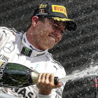 Nico Rosberg, en el podio de Spa como vencedor del GP.-EFE