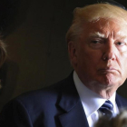 El presidente estadounidense, Donald Trump, y su esposa, Melania.-GALI TIBBON POOL