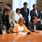 La 'consellera' Borràs y varios miembros del Govern.-EL PERIÓDICO
