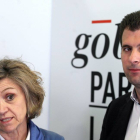 candidato del PSOE a la Presidencia de la Junta, Luis Tudanca,junto a la secretaria socialista de Bienestar Social, Luisa Carcedo-Ical