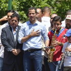 Juan Guaidó, presidente interino de Venezuela en un evento masivo.-AFP