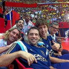 Paco García (derecha) junto a Hermann y Stanic, entre otros-El Mundo