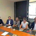 Representantes de Cermi y de Cecale, con sus presidentes a la cabeza en un momento de la reunión.-ICAL