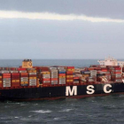El MSC ZOE, el buque que ha perdido la carga.-EL PERIÓDICO