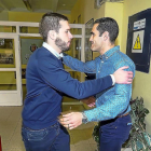 Nacho González y Mario Arranz coincidieron en las oficinas del club y realizaron un cordial saludo.-MIGUEL ÁNGEL SANTOS (PHOTOGENIC)