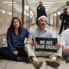 Protesta contra la reforma fiscal que pide Trump, el martes en Washington.-/ AFP / TASOS KATOPODIS
