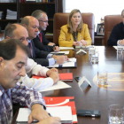 El presidente de la Junta de Castilla y León, Juan Vicente Herrera, y la consejera de Economía y Hacienda, Pilar del Olmo, presiden el Foro para el futuro del sector del carbón y de las cuencas mineras de Castilla y León.-ICAL