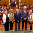 DanielMiguelSan José (centro) dio la bienvenida en el Paraninfo de la Universidad de Valladolid a los alumnos extranjeros.-J.M. LOSTAU