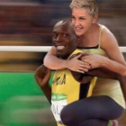 El meme de Ellen DeGeneres a lomos de Usain Bolt por el que la humorista ha sido acusada de racista.-INSTAGRAM