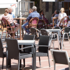 Mesas en una terraza de un bar en Valladolid. - JUAN MIGUEL LOSTAU