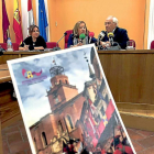 Acto de presentación de la nueva tarjeta postal de Correos en Medina del Campo.-E. M.