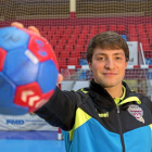 Sebastián Kramarz, nuevo pivote del BMAtlético Valladolid, ayer en su presentación.-M. Á. Santos