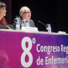 Ponencia del presidente del Consejo Asesor - MS, Julio Sánchez Fierro, junto a el la presidenta del Colegio de Enfermería de Burgos, Esther María Reyes.-ICAL