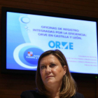La consejera de Hacienda, Pilar del Olmo, informa sobre la implantación de la plataforma ORVE a los representantes de las entidades locales de la provincia de Valladolid-Ical
