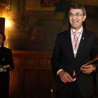 El nuevo presidente de la Diputación de León, Juan Martínez Majo tras el acto de constitución de la nueva corporación provincial.-ICAL