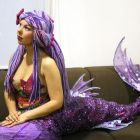 La actriz Lucía Alcázar, que interpreta a la Sirenita, durante la presentación del ciclo de musicales Delibes+ Fantasía, en el Centro Cultural Miguel Delibes de Valladolid-ICAL