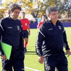 Onésimo, a la derecha, al término del Valladolid B-Toledo disputado el 28 de octubre en los Anexos.-J. M. LOSTAU