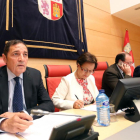 El consejero de Sanidad, Antonio Sáez Aguado, en la comparecencia ayer en las Cortes de Castilla y León.-ICAL