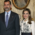 Los Reyes Felipe VI y Letizia, durante una audiencia-Efe