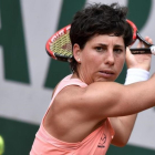 Carla Suárez, durante su encuentro de segunda ronda en Roland Garros-AFP / PHILIPPE LOPEZ