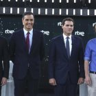 Los cuatro candidatos.-