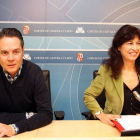 La portavoz socialista en las Cortes de Castilla y León, Ana Redondo, y el procurador Pedro González-Ical