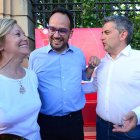 Rosa Romero, Luis Rey, Javier Antón, Antonio Hernando y María Irigoyen ayer en Soria.-ÁLVARO MARTÍNEZ