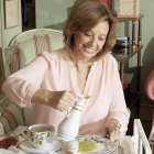 María Teresa Campos, en su finca de Las Rozas.-