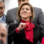 La ministra de Defensa, María Dolores de Cospedal, en un acto oficial en Santa Cruz de Retamar (Toledo).-EFE / ISMAEL HERRERO