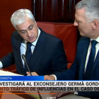 Una captura del 'Telediario' en la que puede leerse el titular de la noticia sobre Germà Gordó con el antetítulo "desafío secesionista".-TVE