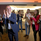 Fernández Antolín, ayer, a su llegada al acto de Ciudadanos en el Hotel Colón de Valladolid.-ICAL