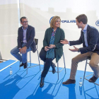 Antolín, Bañez y Casado, ayer, en el Ávila en el acto sobre las pensiones.-ICAL
