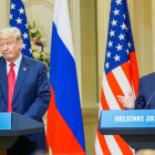 Trump y Putin, este lunes, en el Palacio Presidencial de Helsinki. /-EFE / MAURI RATILAINEN