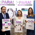 La consejera de Familia e Igualdad de Oportunidades, Alicia García, y el presidente de la FRMP de Castilla y León, Alfonso Polanco, presentan la 'Campaña de prevención de agresiones sexuales en Castilla y León'-ICAL