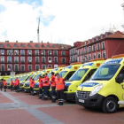 Ambulancias en la Plaza Mayor de Valladolid-EUROPA PRESS