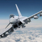 Un Eurofighter en una imagen de archivo.-EL PERIÓDICO