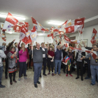El PSOE de Ávila celebra los resultados de las elecciones generales.-ICAL